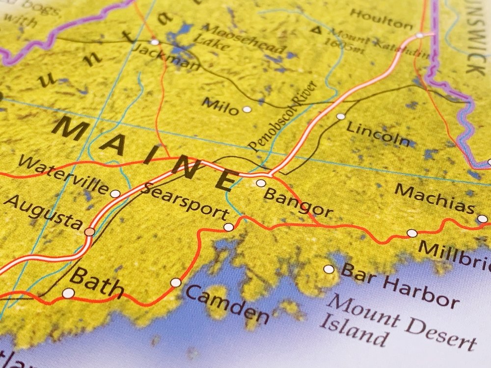 Photo of the map of maine